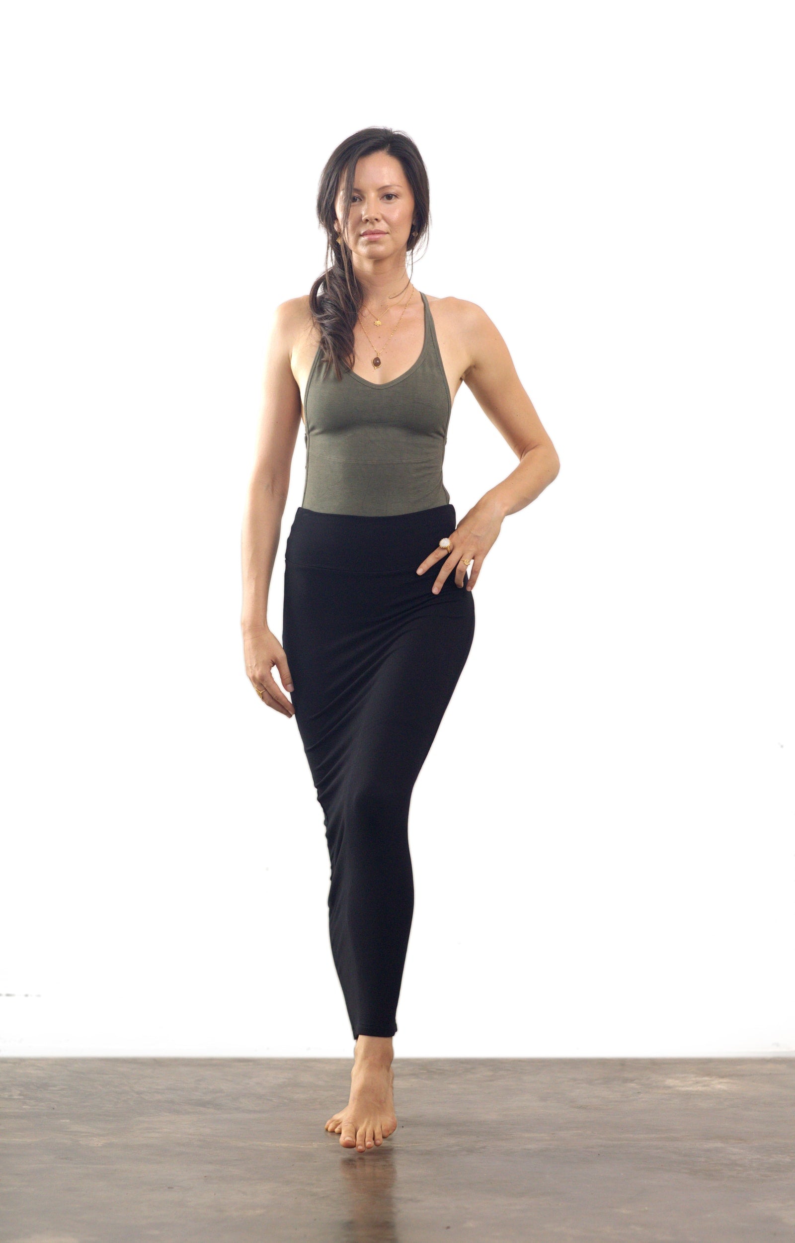 Tangled Kiss Body Suit / Olive Ash