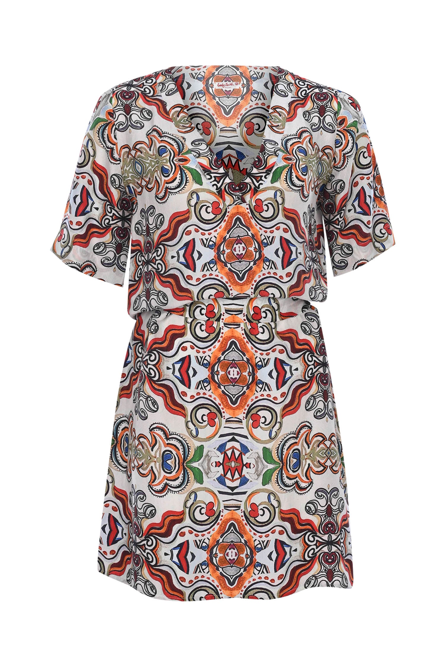 Goddess of Earth Toprak Tanrıçası -  V Neck Short Dress - Kısa Elbise