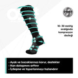 OS1st. FS4+ Compression Çorap, %100 kompresyon koşu ve toparlanma çorabı- Mavi