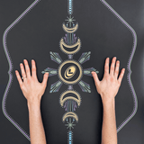ÖN SİPARİŞ - Liforme Cosmic Moon Yoga Mat - Black / Mat Çantası Hediye