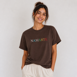 Namaste Oversize Tişört / Unisex /  Kalın Kumaş Rahat Kesim