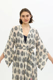 Zada - Kimono Long - Cream Paisley