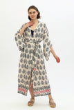 Zada - Kimono Long - Cream Paisley
