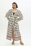 Zada - Kimono Long - Cream Paisley