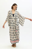 Zada - Kimono Long - Cream Paisley