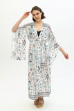 Zada - Jap Kimono XL Long - Aqua Aztek