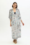 Zada - Jap Kimono XL Long - Aqua Aztek