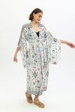 Zada - Jap Kimono XL Long - Aqua Aztek