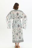 Zada - Jap Kimono XL Long - Aqua Aztek