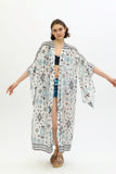 Zada - Jap Kimono XL Long - Aqua Aztek