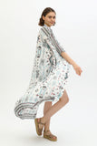 Zada - Jap Kimono XL Long - Aqua Aztek