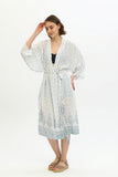 Zada Hindu Jacket/India Teal White