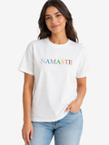 Namaste Oversize Tişört / Unisex /  Kalın Kumaş Rahat Kesim
