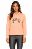 Namaste İn İstanbul Gökkuşağı Nakışlı Organik Pamuk Unisex Sweatshirt Somon