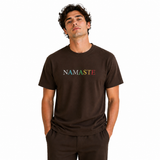 Namaste Oversize Tişört / Unisex / Kalın Kumaş Rahat Kesim1