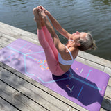 ÖN SİPARİŞ - Liforme Mindful Garden Yoga Mat - Purple Earth / Mat Çantası Hediye