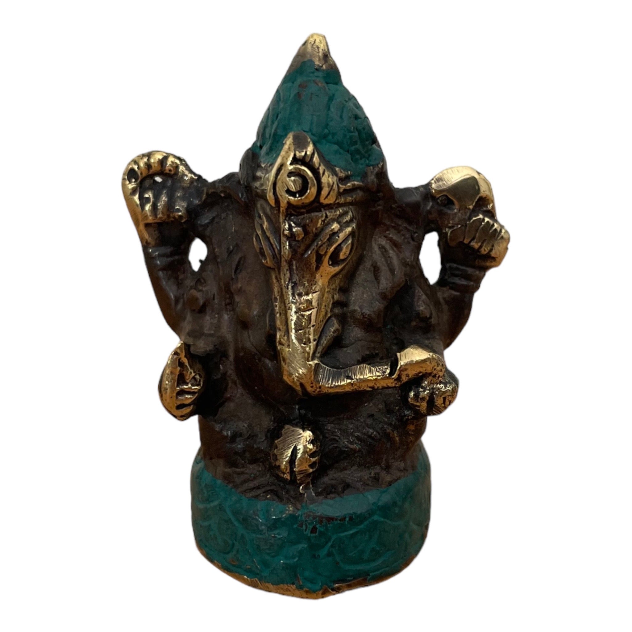 Ganesha Küçük Yeşil Pirinç Biblo