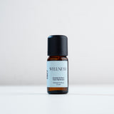 Wellness Uçucu Yağ Karışımı şişesi; %100 saf okaliptüs, nane ve limon yağlarıyla koku için, 10 ml.