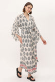 Zada - Kimono Long - Cream Paisley
