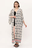 Zada - Kimono Long - Cream Paisley