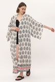 Zada - Kimono Long - Cream Paisley