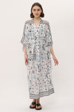 Zada - Jap Kimono XL Long - Aqua Aztek