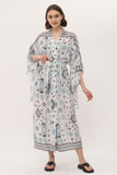 Zada - Jap Kimono XL Long - Aqua Aztek