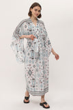Zada - Jap Kimono XL Long - Aqua Aztek