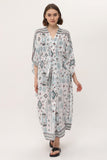 Zada - Jap Kimono XL Long - Aqua Aztek