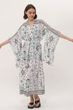 Zada - Jap Kimono XL Long - Aqua Aztek