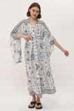Zada - Jap Kimono XL Long - Aqua Aztek