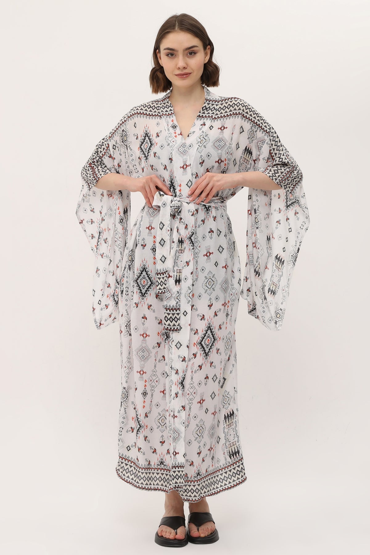 Zada - Jap Kimono XL Long - Earth Aztek
