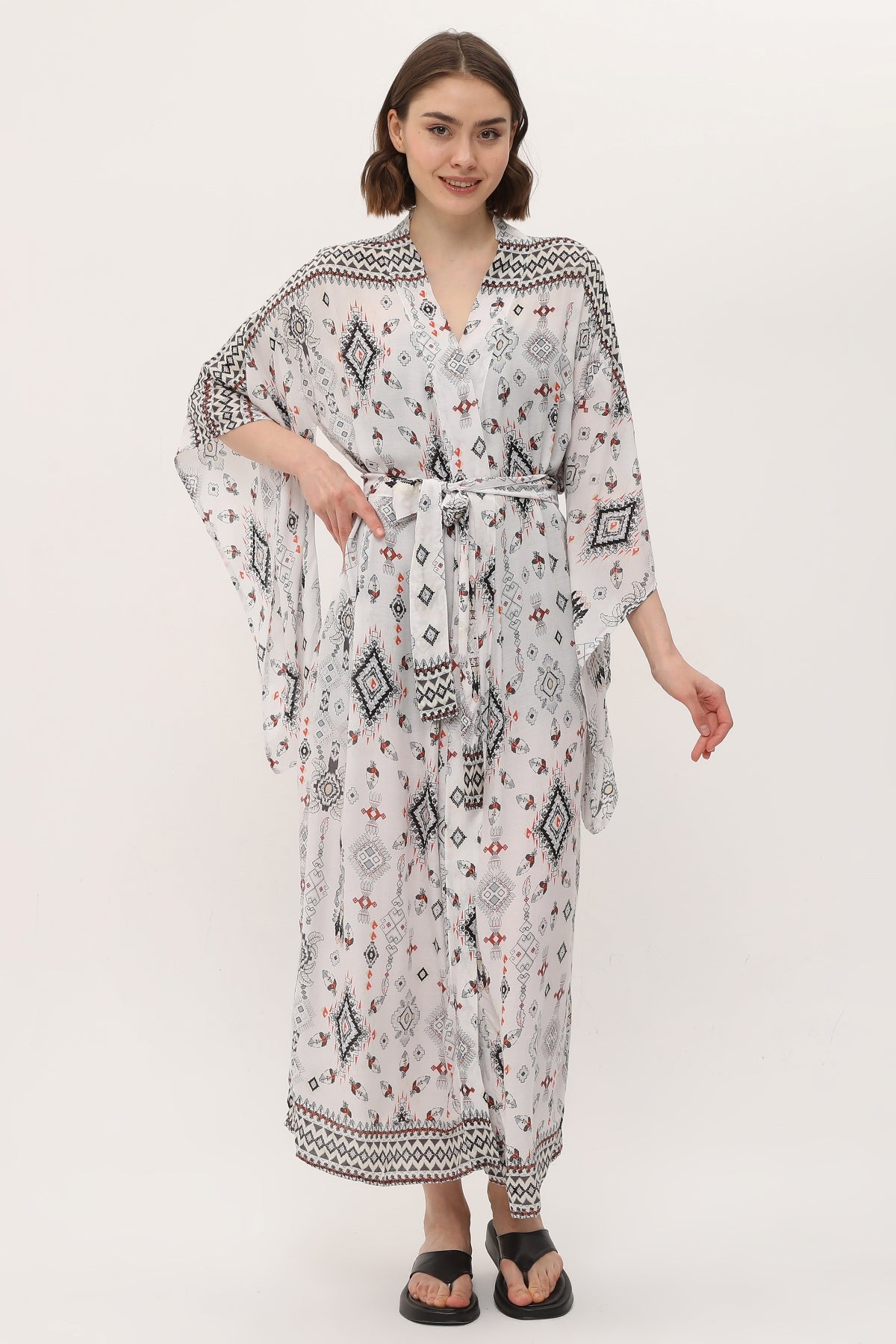 Zada - Jap Kimono XL Long - Earth Aztek