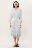 Zada Hindu Jacket/India Teal White