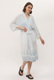 Zada Hindu Jacket/India Teal White