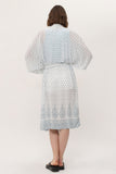 Zada Hindu Jacket/India Teal White