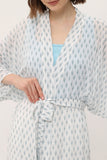Zada Hindu Jacket/India Teal White