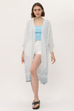Zada Hindu Jacket/India Teal White