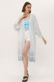 Zada Hindu Jacket/India Teal White