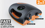 OutdoorMaster Shark II S Şarjlı SUP Pompası, 8800mAh batarya ile 4 SUP boardunu arka arkaya şişirir, kablosuz kullanım.
