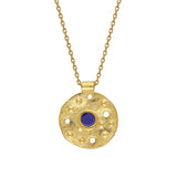 Orbis Enamel Necklace / Eye / Amorphous - Navy Blue 