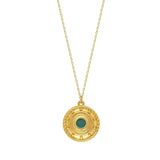 Orbis Enamel Necklace / Drop in the Lake / Green 