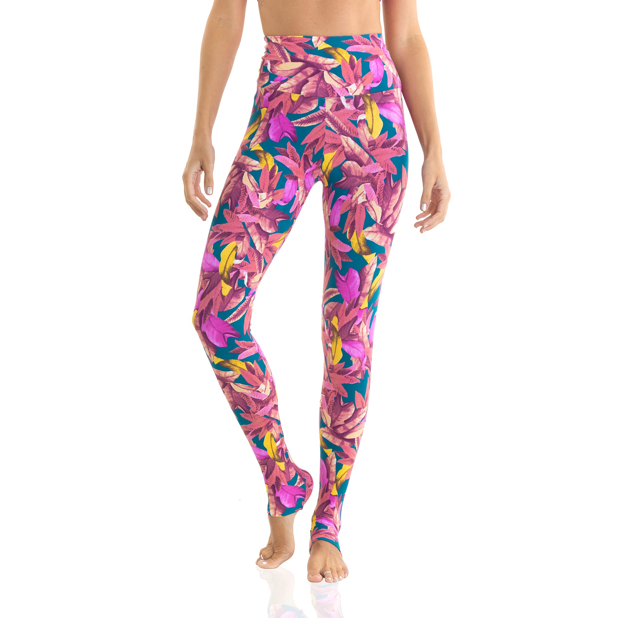 Ultra High Waist Eco leggings Blumenau /  Ultra Yüksek bel extra uzun Desenli Yoga Tayt