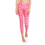 7/8 Eco Legging Red City /  Desenli Yoga Tayt