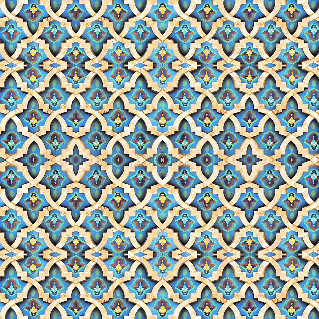7/8 Eco Legging Persian Mosaic /  Desenli Yoga Tayt