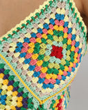 Crochet / Tığ işi- Renkli üst, Sarı askı