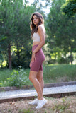 Oh So Summer Biker Shorts -  Burnt Sugar