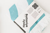 TOWEL / BLANKET RAMS HORSE - TURQUOISE/WHITE