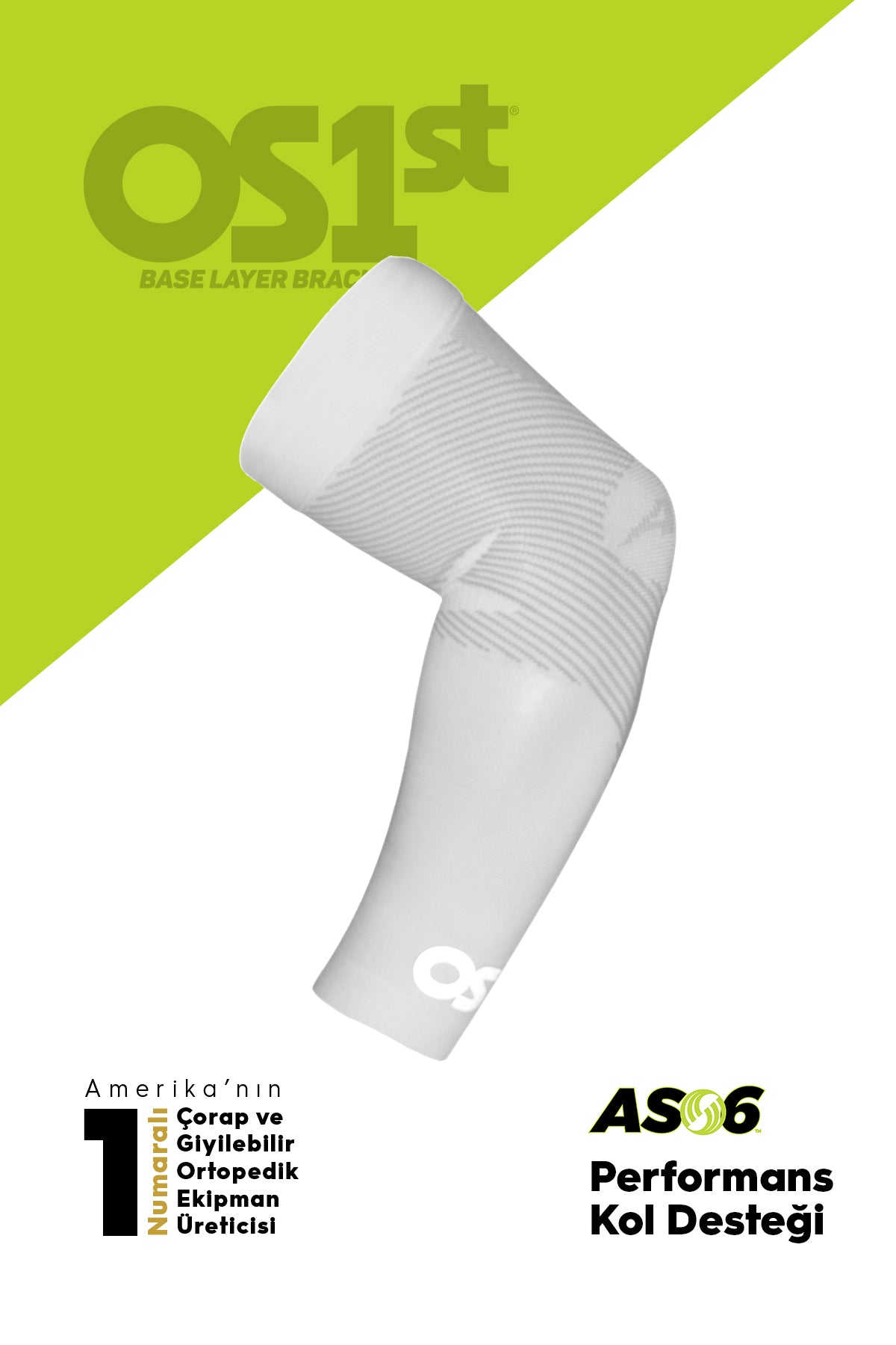 OS1st. AS6 Performans kol desteği - Beyaz
