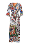Goddess of Fire - Ateş Tanrıçası - V neck Long Shirt Dress - Uzun Gömlek Elbise